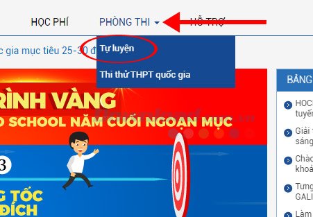 Hướng dẫn tìm đề thi trực tuyến và cách thi thử online trên HocMai