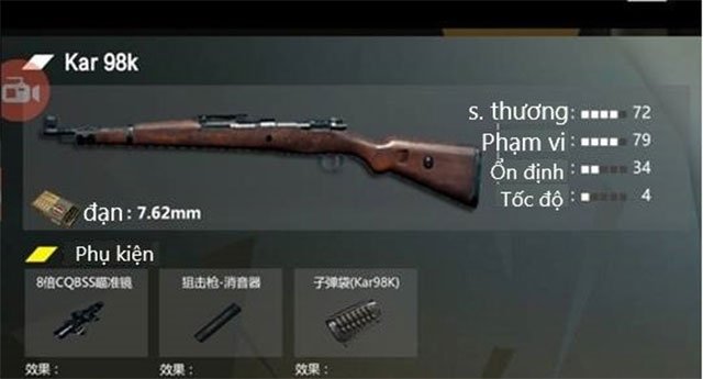 Kar98k - Sát thương cơ bản 75