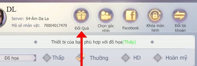 Đổi quà tân thủ