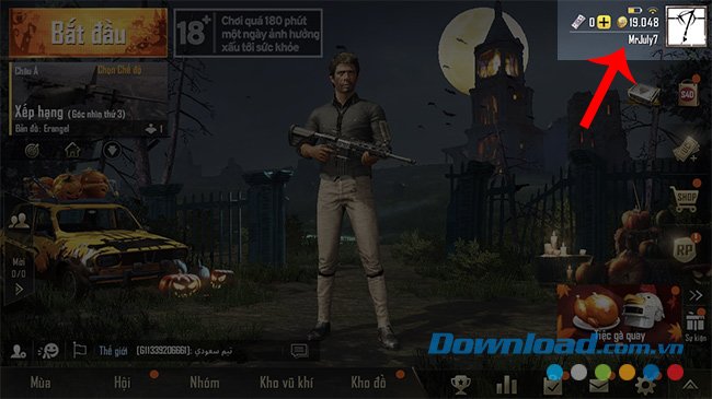 Tài khoản PUBG Mobile VNG được đồng bộ