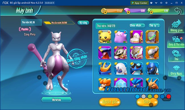 Ghép mảnh Pokemon trong Làng Quái Thú 