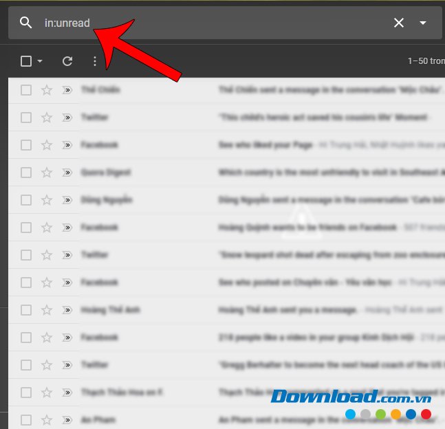 Tìm kiếm thư trong Gmail