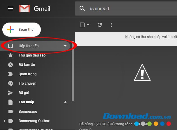 Hoàn tất xóa thư Gmail