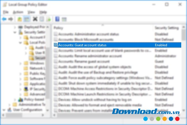 Enables chế độ Guest mode Windows 10