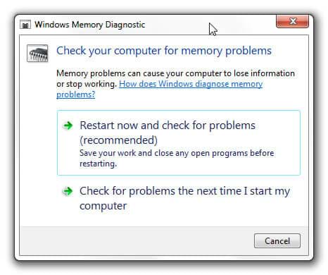 Chẩn đoán bộ nhớ máy bằng Windows Memory Diagnostic
