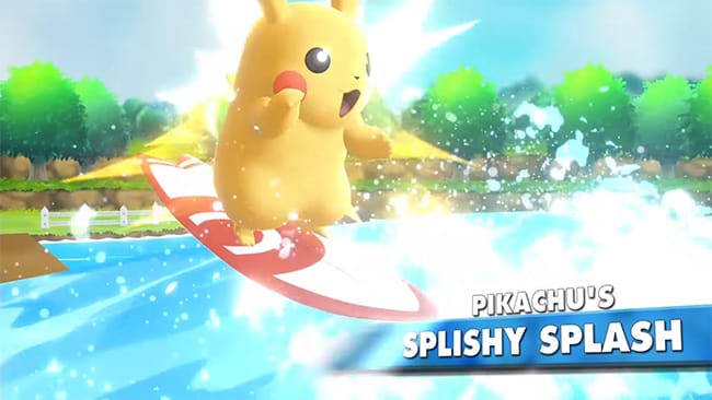 Skill Splishy Splash cửa Pikachu