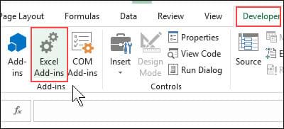 Cài đặt và gỡ bỏ add-in trong Excel