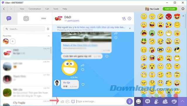 Tạo bình chọn trên Viber