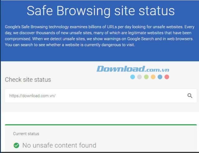 Kiểm tra độ an toàn của URL