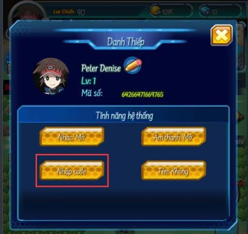 Nhập Giftcode