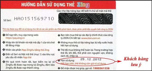 Hướng dẫn cào thẻ