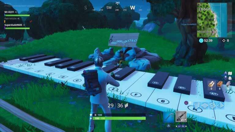 Cây đàn piano 2 ở Fortnite Week 2