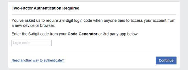Nhập mã mà Facebook gửi tới bạn