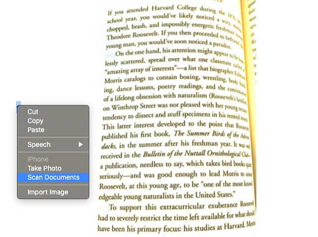 Quét tài liệu vào máy Mac bằng iPhone nhờ Continuty Camera