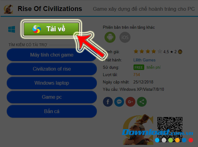 Tải game Rise of Civilizations 