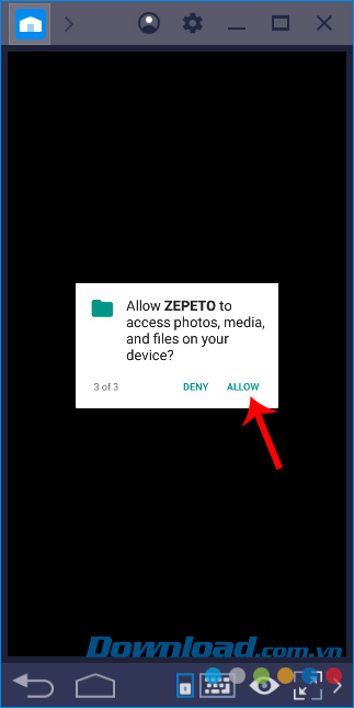 Cho phép Zepeto truy cập album ảnh