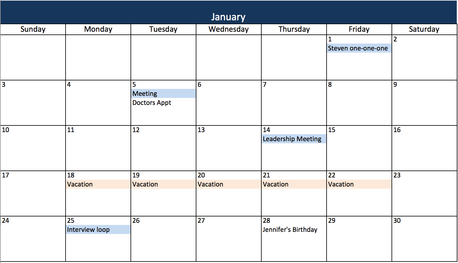 Cách tạo lịch 2023 trong Excel 