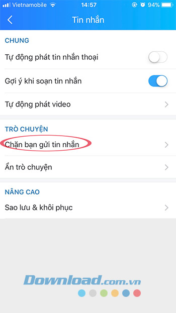 Chặn bạn bè