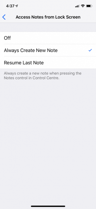 Cài đặt Notes cho iPhone