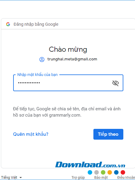 Nhập mật khẩu 