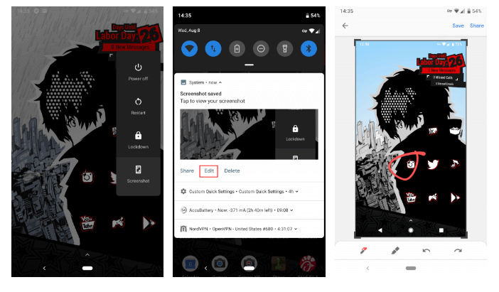 Phím chụp màn hình mới của Android Pie