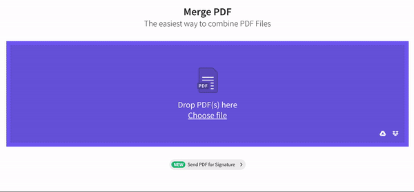 Hợp nhất file PDF Smallpdf 