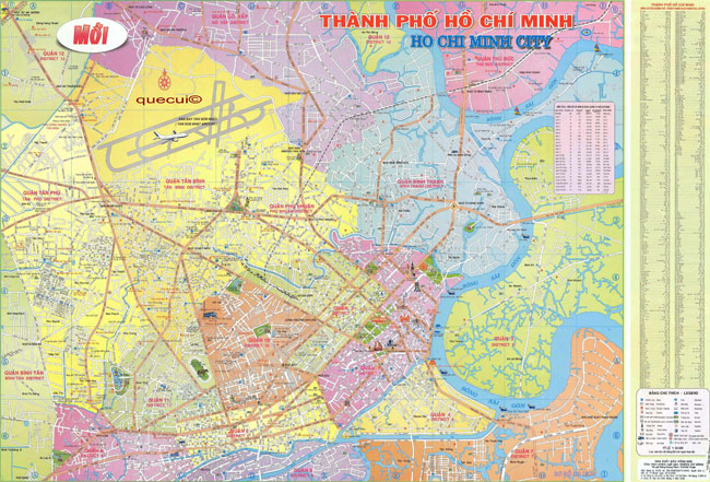 Bản đồ TP Hồ Chí Minh Bản đồ hành chính địa lí thành phố Hồ Chí Minh