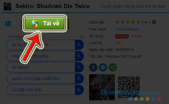 Cách mua game Ninja báo thù – Sekiro: Shadows Die Twice