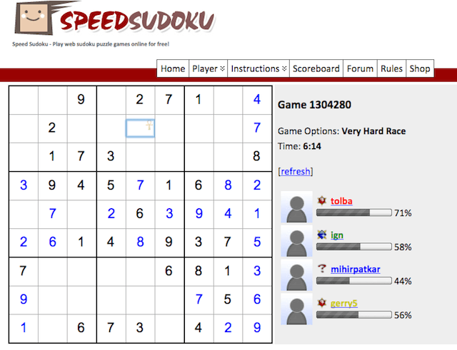 Speed Sudoku
