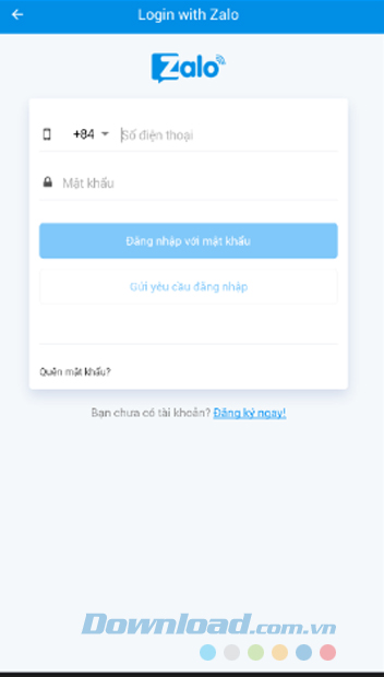 Đăng nhập bằng Zalo
