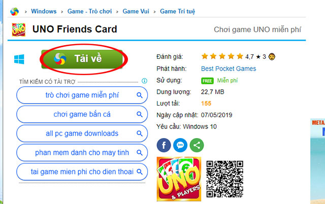 Hướng dẫn tải và cài đặt game UNO Friends Card