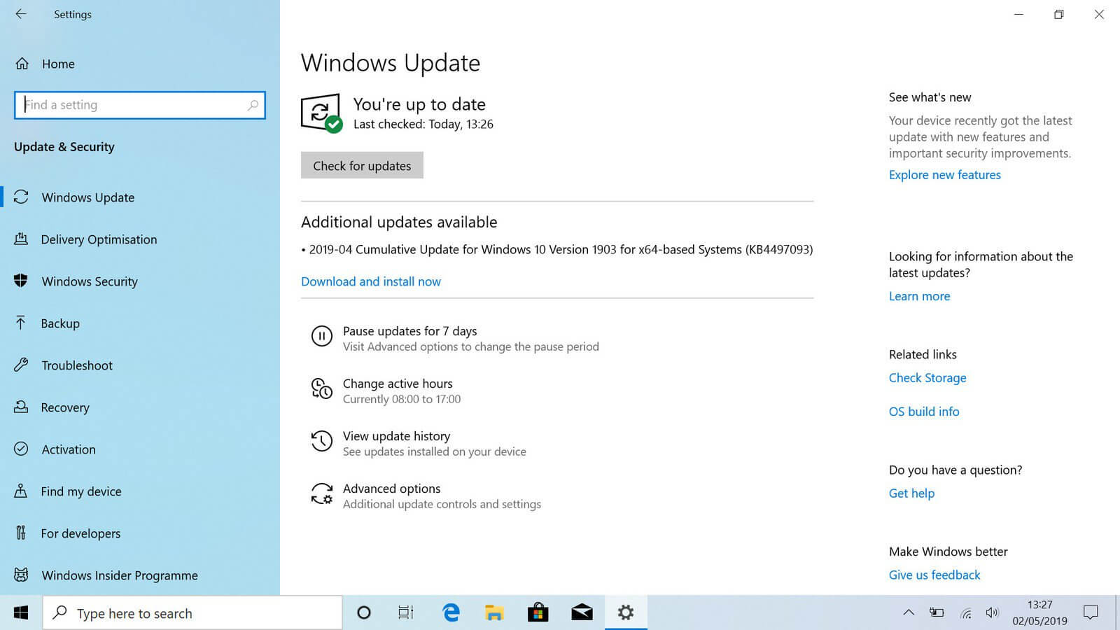 Windows Update mới