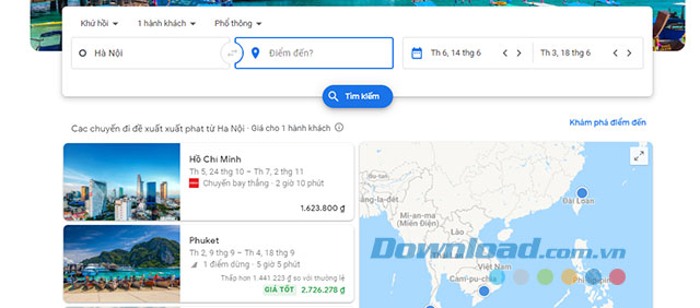 Hướng dẫn tìm và đặt vé máy bay giá rẻ bằng Google Flights