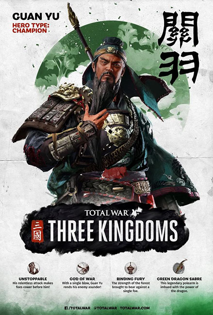 Quan Vũ trong Total War Three Kingdoms 