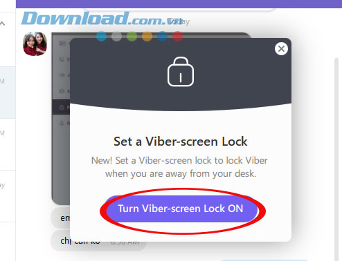 Giới thiệu tính năng khóa màn hình Viber trên PC