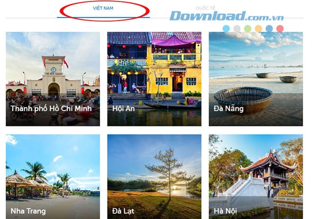 Tìm kiếm voucher tại các điểm du lịch Việt Nam