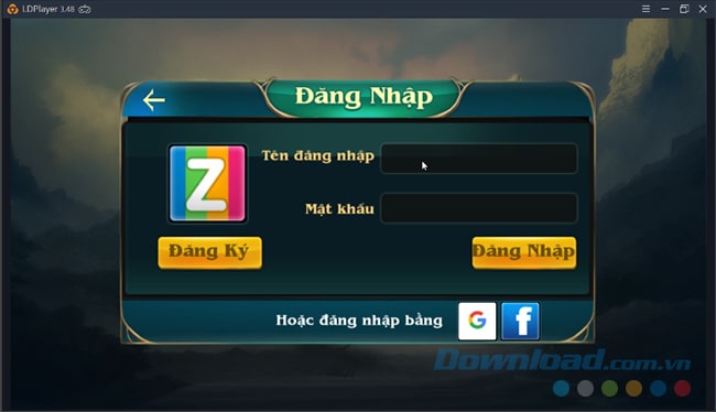 Sử dụng tài khoản Zing