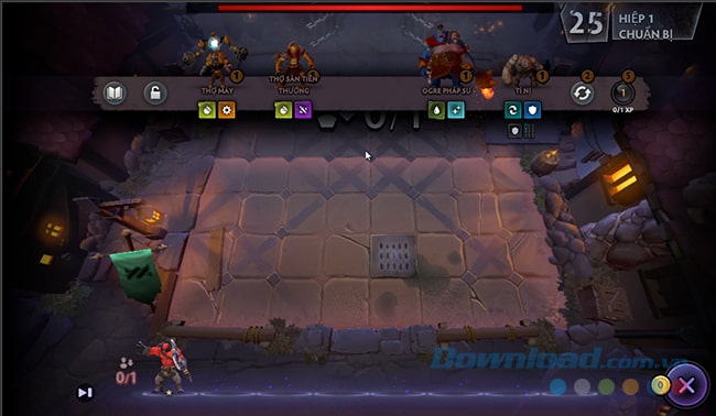 Chọn mua quân trong Dota Underlords