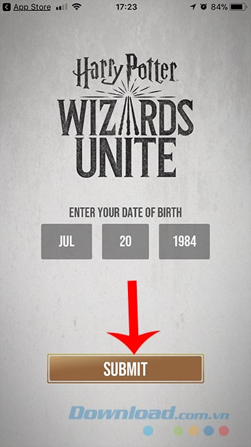 Thiết lập tuổi chơi Harry Potter: Wizards Unite