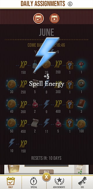 Đăng nhập hàng ngày kiếm Spell Energy miễn phí trong Harry Potter: Wizards Unite