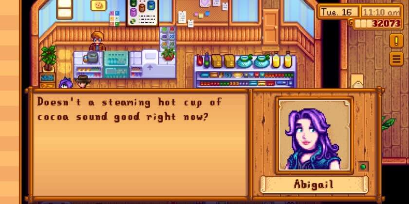 Abigail trong Stardew Valley
