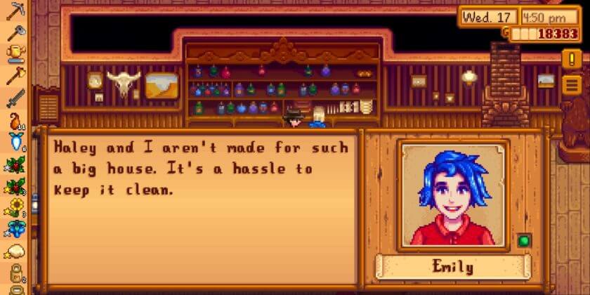 Emily trong Stardew Valley