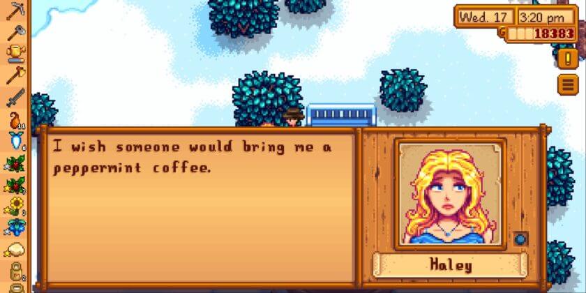 Haley trong Stardew Valley