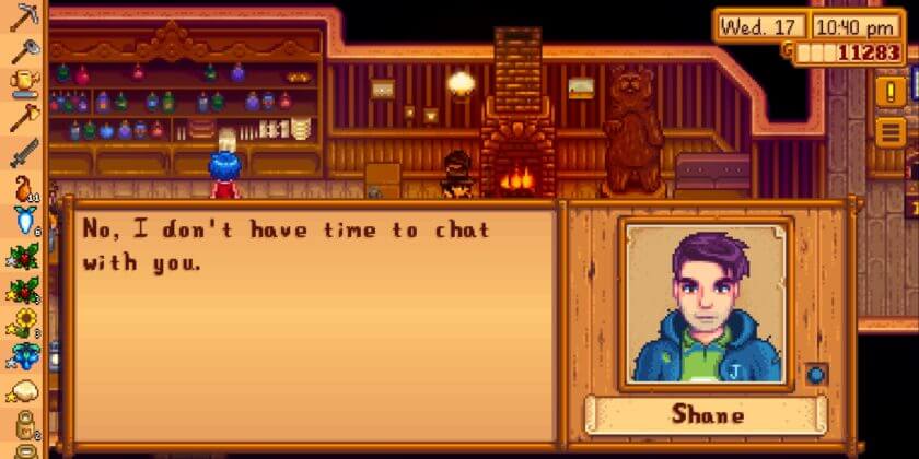 Shane trong Stardew Valley