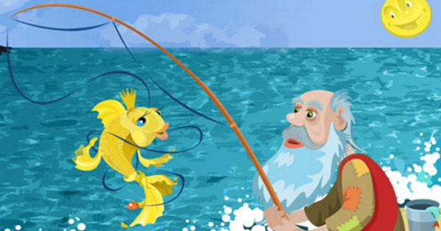 Đóng vai ông lão kể lại truyện Ông lão đánh cá và con cá vàng