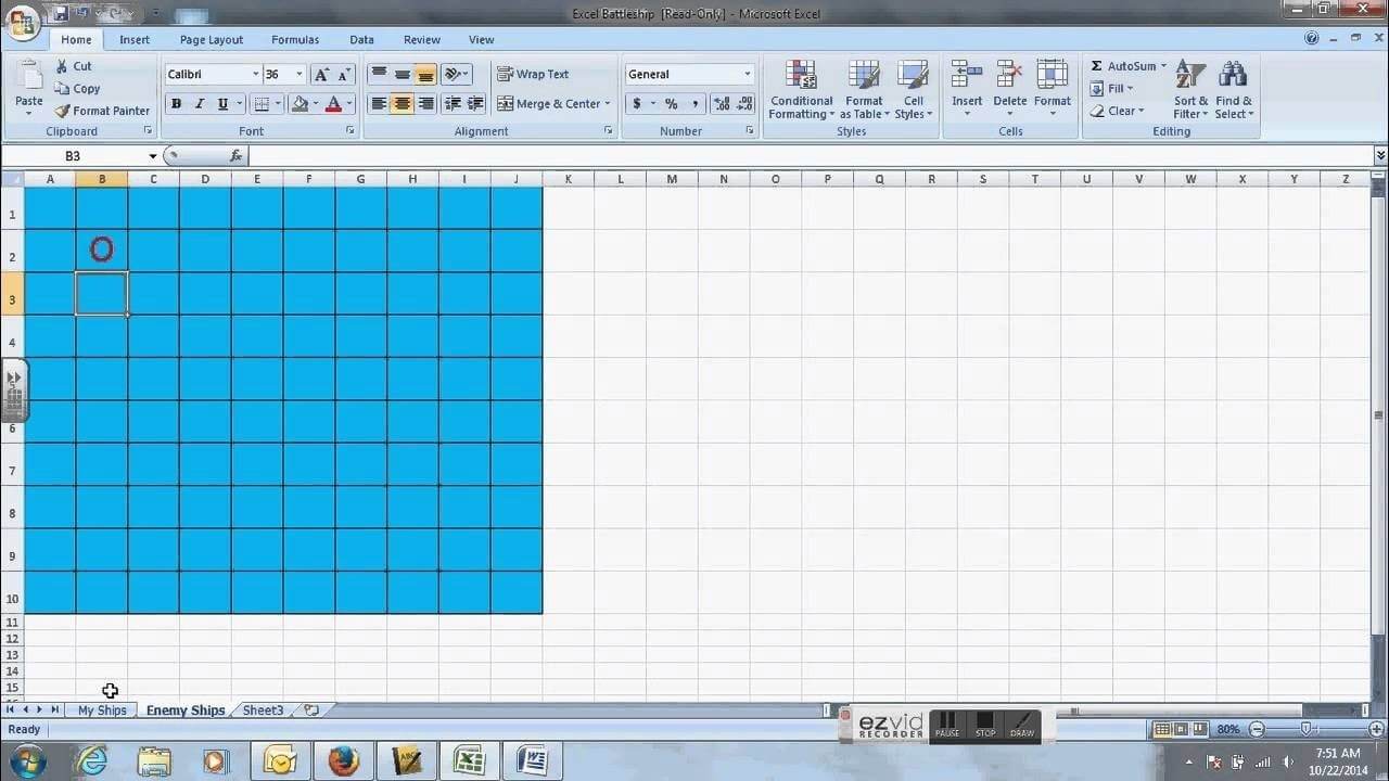 Battleship 2 cho Excel