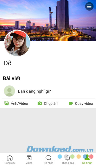 Tài khoản sau khi tạo