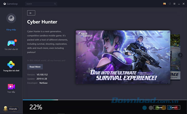 Download Cyber Hunter trên Gameloop