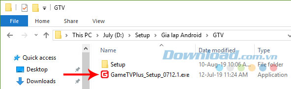 Cài đặt giả lập GTV Player trên máy tính