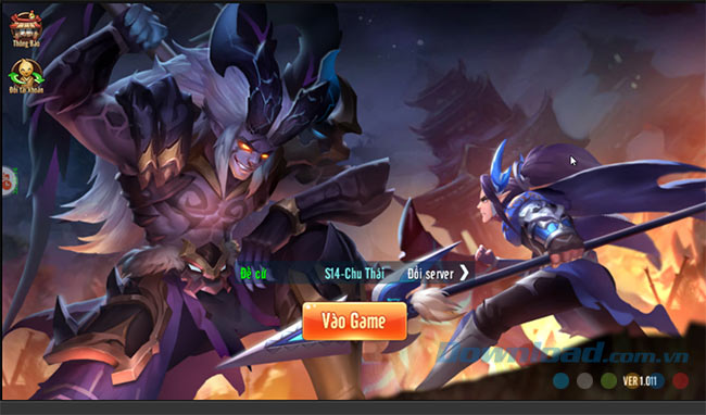 Chọn server vào chơi game 